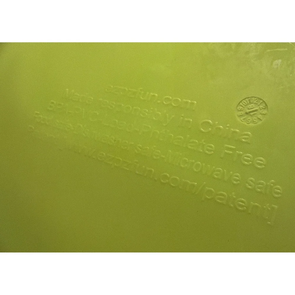 ezpz Green 100% Silicone Suction Placemat/Divided Plate Used